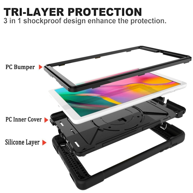 For Galaxy Tab A 8.0 (2019) T290 Contrast Color Silicone + PC Combination Case with Holder
