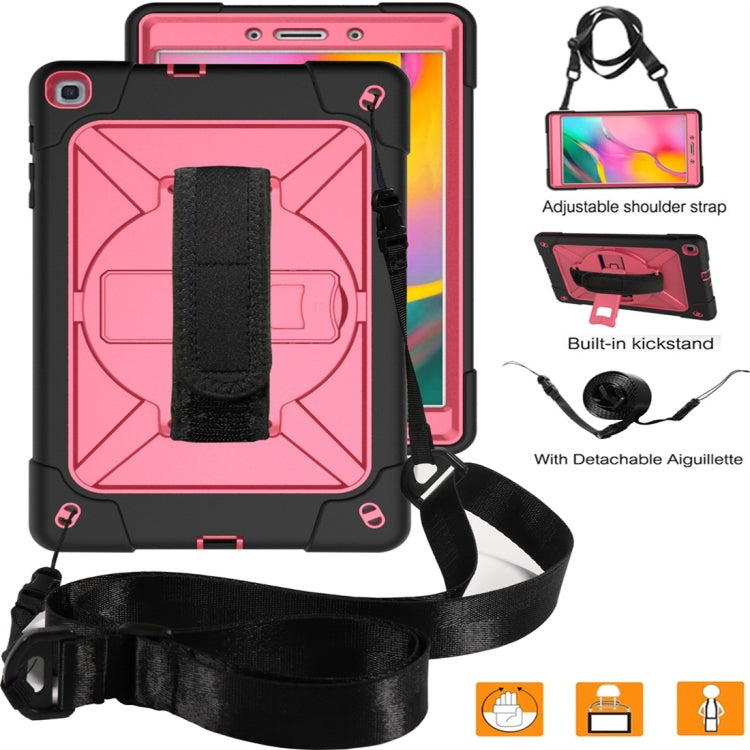 For Galaxy Tab A 8.0 (2019) T290 Contrast Color Silicone + PC Combination Case with Holder