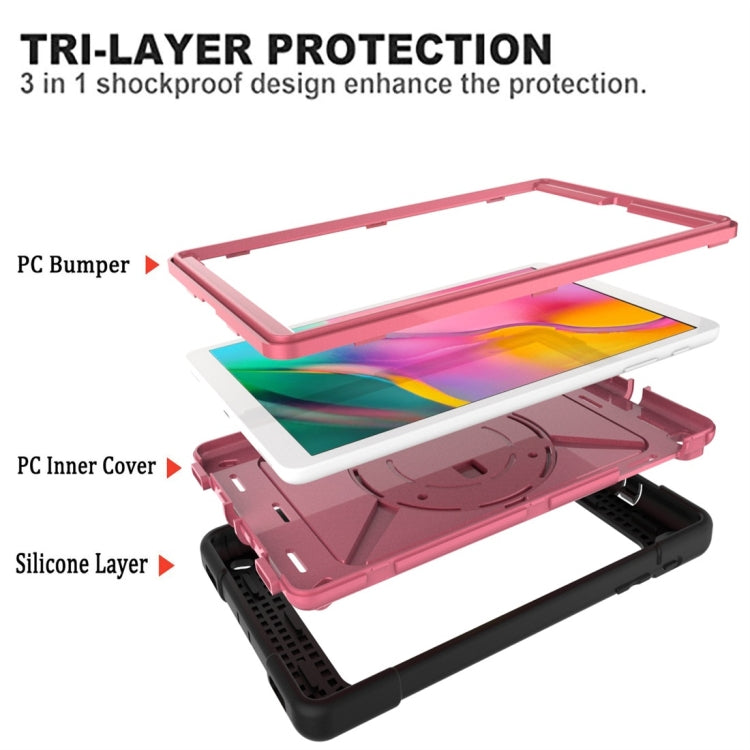 For Galaxy Tab A 8.0 (2019) T290 Contrast Color Silicone + PC Combination Case with Holder