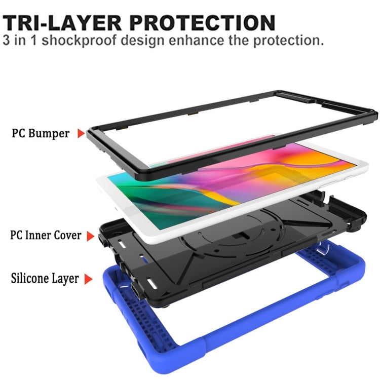 For Galaxy Tab A 8.0 (2019) T290 Contrast Color Silicone + PC Combination Case with Holder