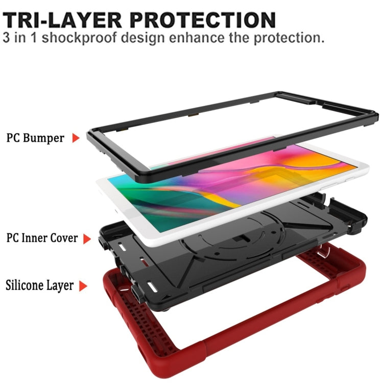For Galaxy Tab A 8.0 (2019) T290 Contrast Color Silicone + PC Combination Case with Holder