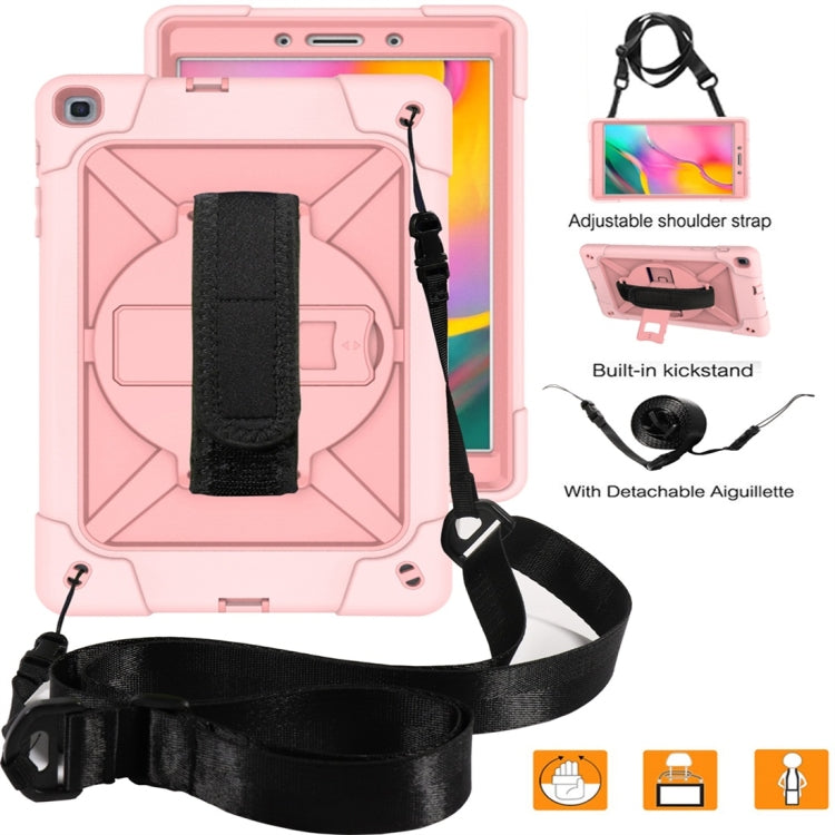 For Galaxy Tab A 8.0 (2019) T290 Contrast Color Silicone + PC Combination Case with Holder