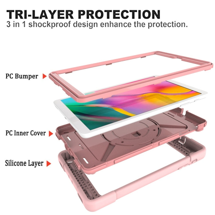 For Galaxy Tab A 8.0 (2019) T290 Contrast Color Silicone + PC Combination Case with Holder