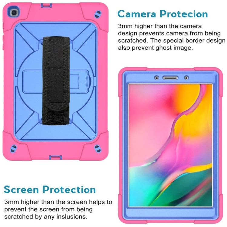For Galaxy Tab A 8.0 (2019) T290 Contrast Color Silicone + PC Combination Case with Holder