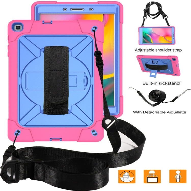 For Galaxy Tab A 8.0 (2019) T290 Contrast Color Silicone + PC Combination Case with Holder