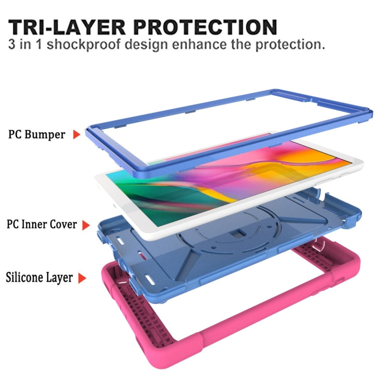 For Galaxy Tab A 8.0 (2019) T290 Contrast Color Silicone + PC Combination Case with Holder