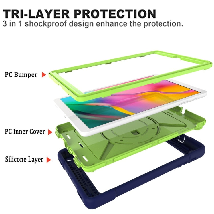 For Galaxy Tab A 8.0 (2019) T290 Contrast Color Silicone + PC Combination Case with Holder