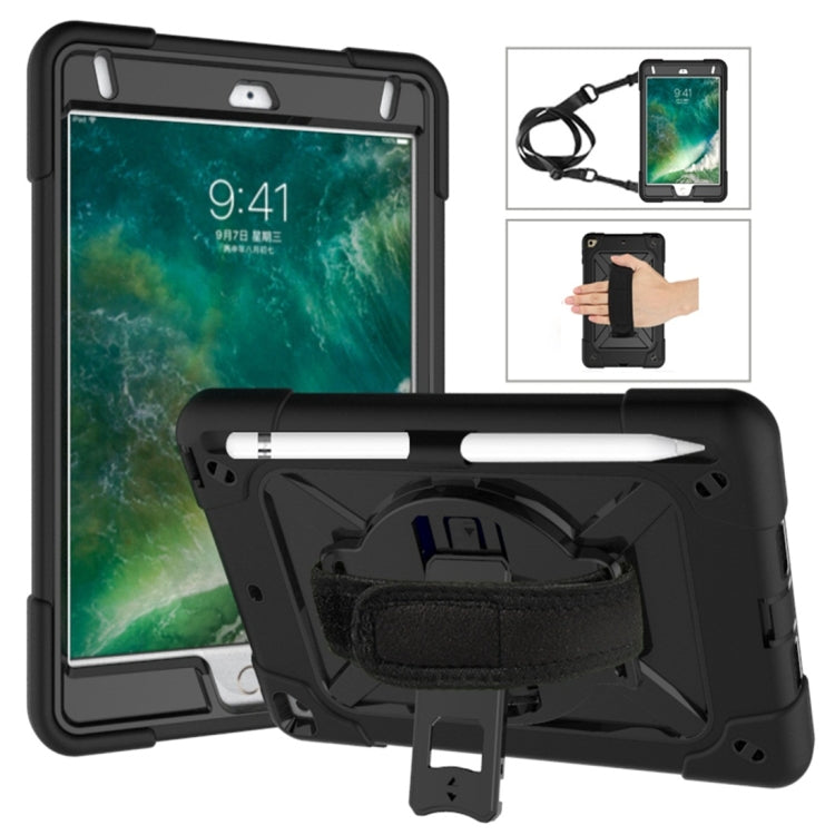 For iPad Mini 5 / 4 Contrast Color Silicone + PC Combination Case with Holder