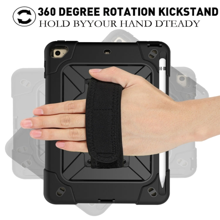 For iPad Mini 5 / 4 Contrast Color Silicone + PC Combination Case with Holder