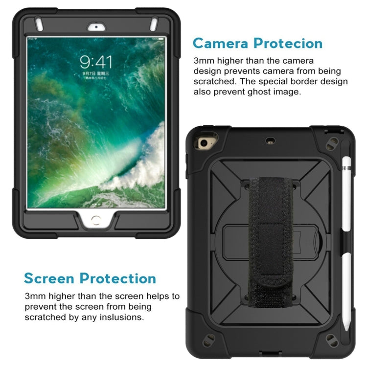 For iPad Mini 5 / 4 Contrast Color Silicone + PC Combination Case with Holder