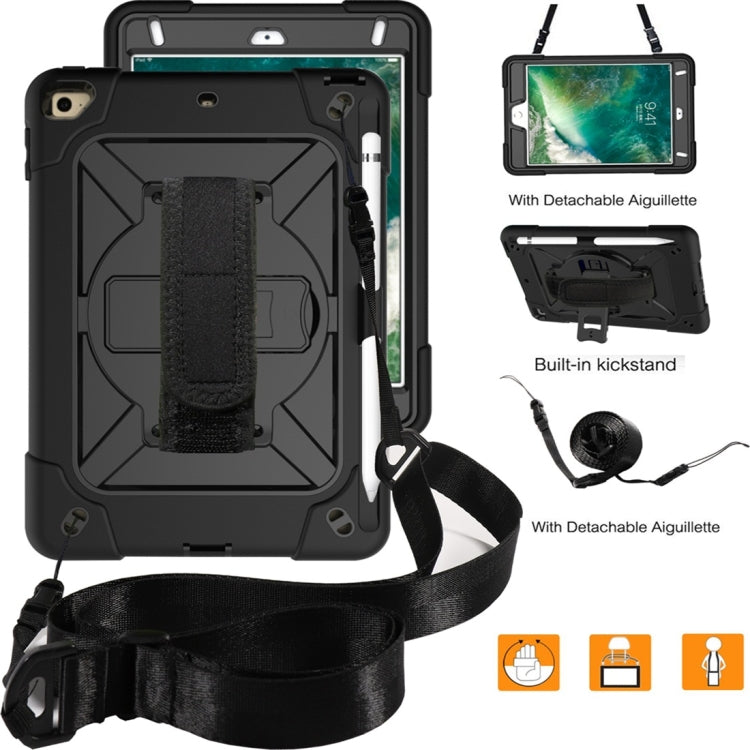 For iPad Mini 5 / 4 Contrast Color Silicone + PC Combination Case with Holder