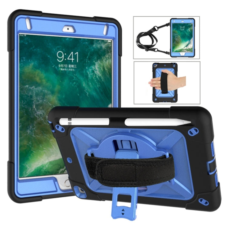For iPad Mini 5 / 4 Contrast Color Silicone + PC Combination Case with Holder