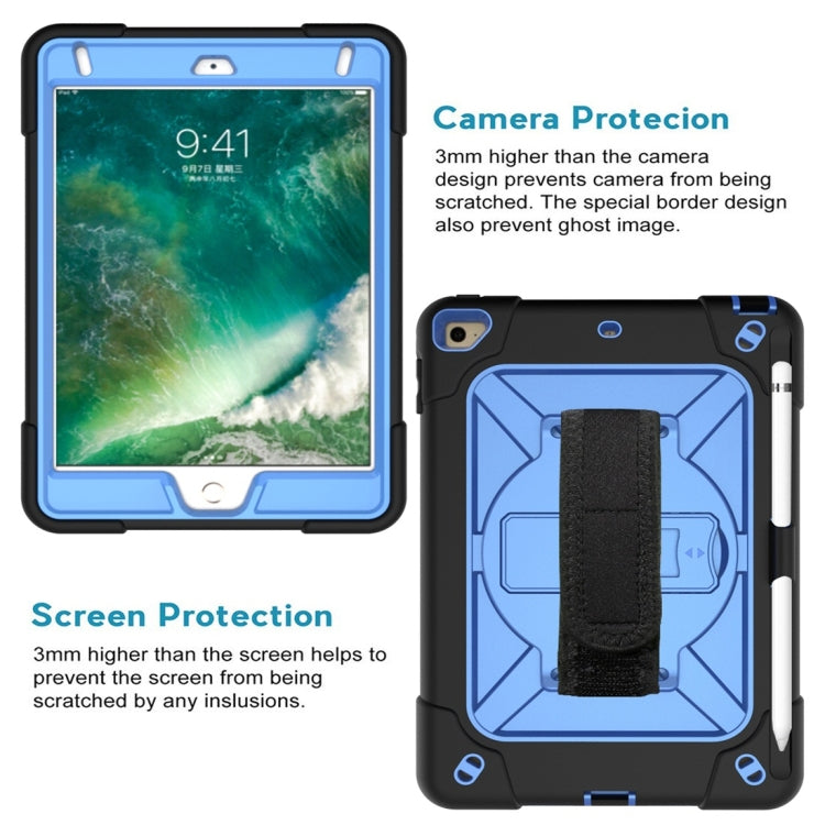 For iPad Mini 5 / 4 Contrast Color Silicone + PC Combination Case with Holder