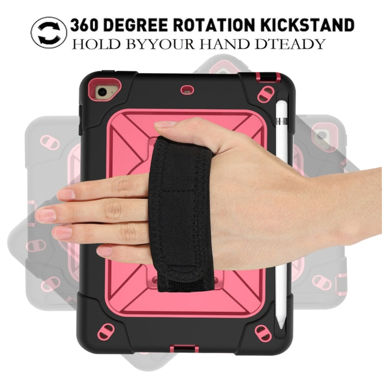 For iPad Mini 5 / 4 Contrast Color Silicone + PC Combination Case with Holder