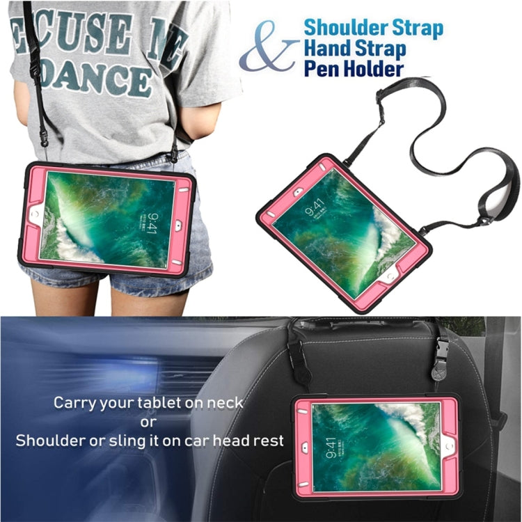 For iPad Mini 5 / 4 Contrast Color Silicone + PC Combination Case with Holder