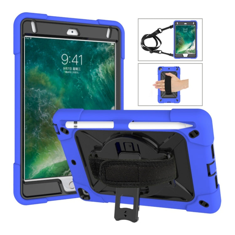 For iPad Mini 5 / 4 Contrast Color Silicone + PC Combination Case with Holder