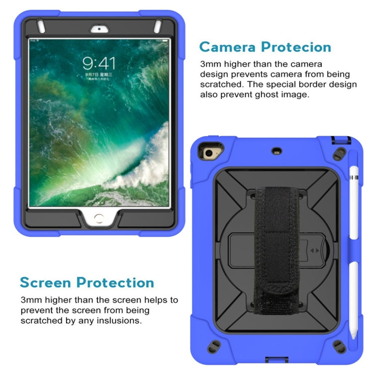 For iPad Mini 5 / 4 Contrast Color Silicone + PC Combination Case with Holder