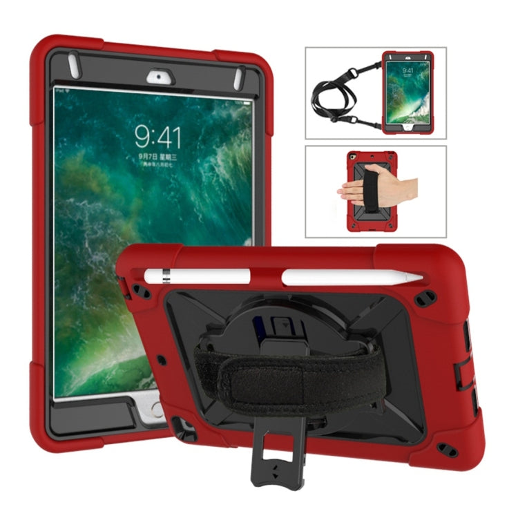 For iPad Mini 5 / 4 Contrast Color Silicone + PC Combination Case with Holder