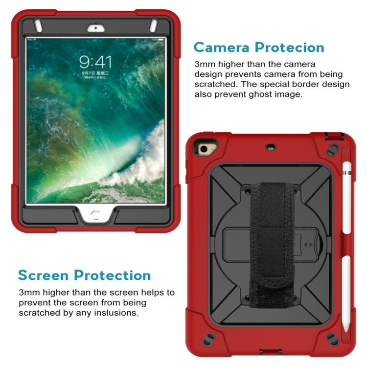 For iPad Mini 5 / 4 Contrast Color Silicone + PC Combination Case with Holder