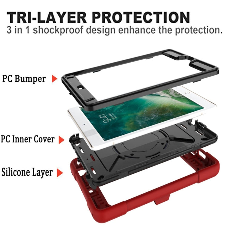 For iPad Mini 5 / 4 Contrast Color Silicone + PC Combination Case with Holder