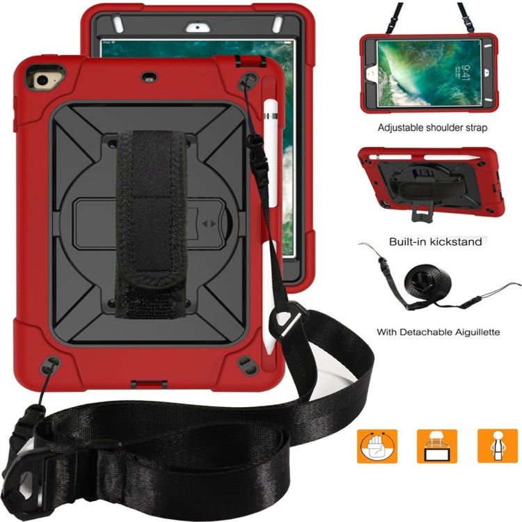 For iPad Mini 5 / 4 Contrast Color Silicone + PC Combination Case with Holder