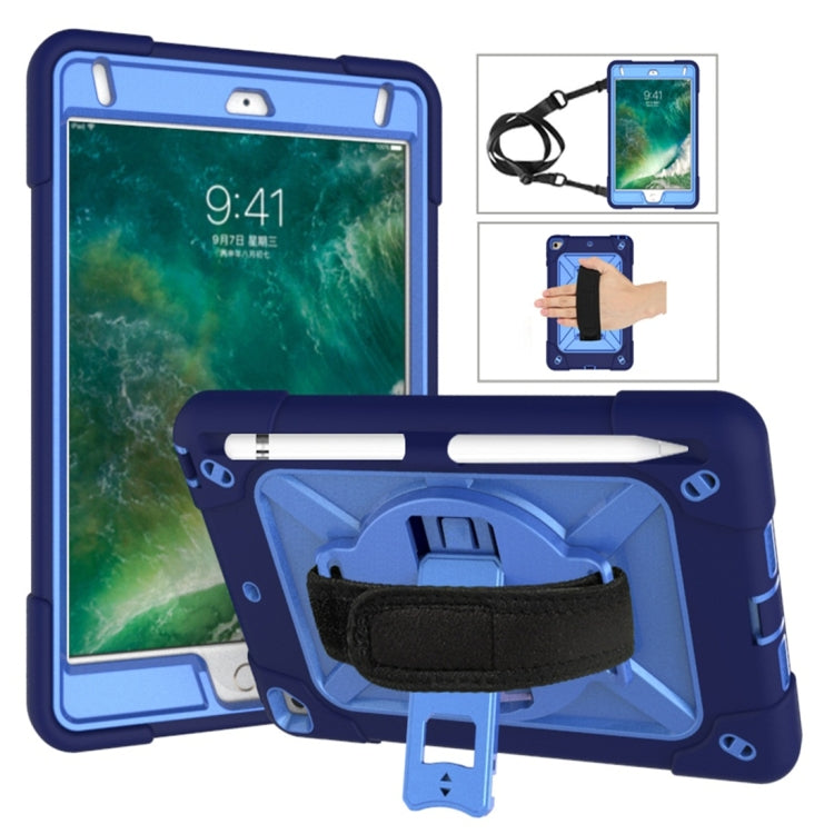For iPad Mini 5 / 4 Contrast Color Silicone + PC Combination Case with Holder