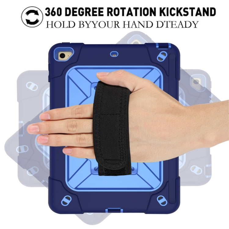 For iPad Mini 5 / 4 Contrast Color Silicone + PC Combination Case with Holder