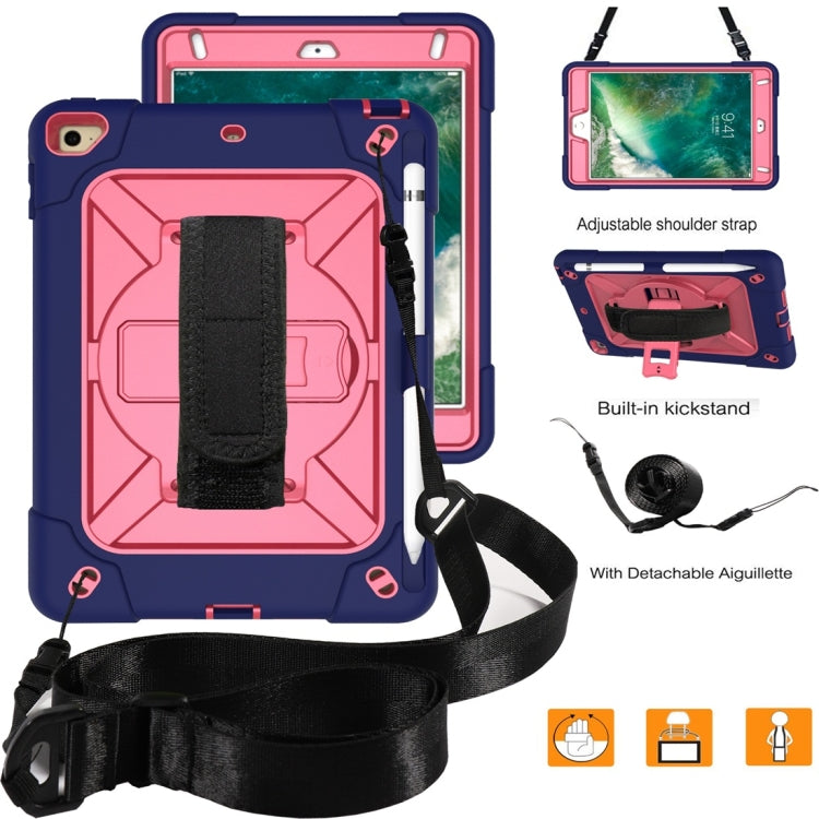 For iPad Mini 5 / 4 Contrast Color Silicone + PC Combination Case with Holder