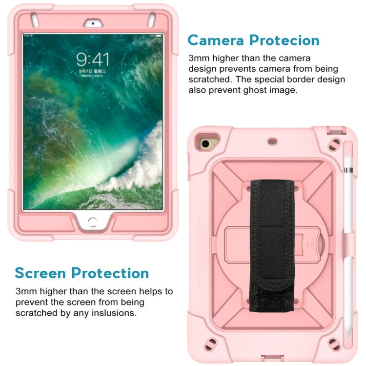 For iPad Mini 5 / 4 Contrast Color Silicone + PC Combination Case with Holder