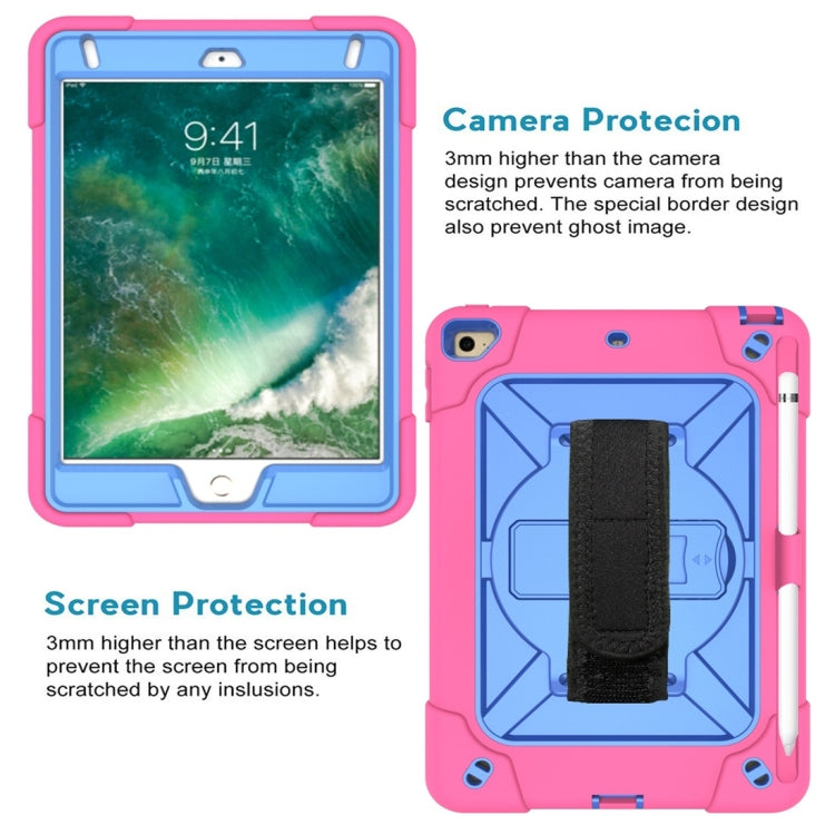 For iPad Mini 5 / 4 Contrast Color Silicone + PC Combination Case with Holder