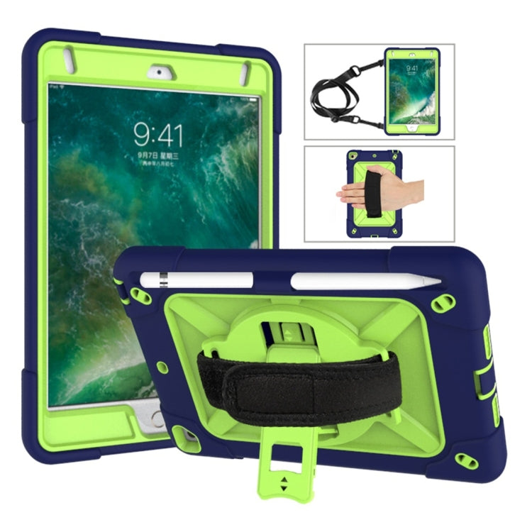For iPad Mini 5 / 4 Contrast Color Silicone + PC Combination Case with Holder