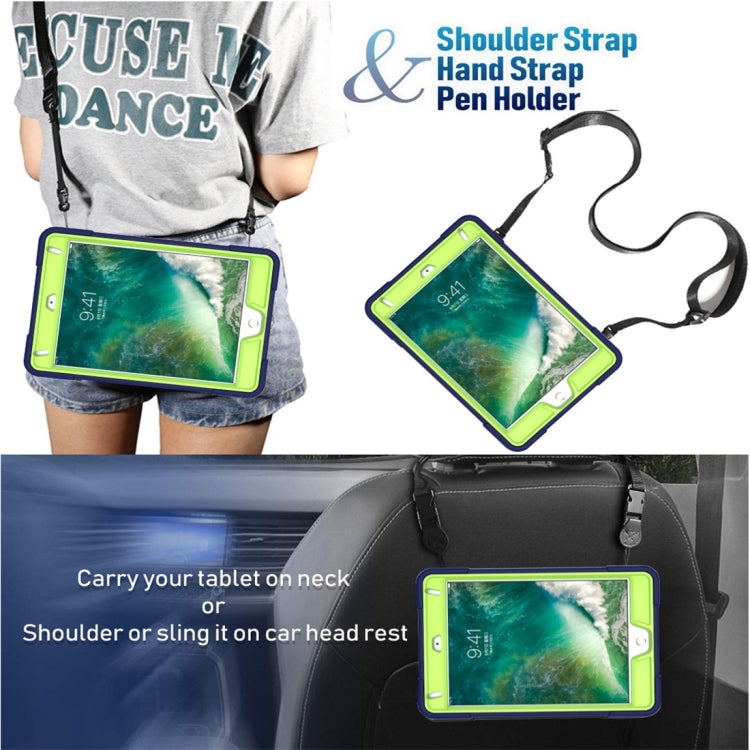For iPad Mini 5 / 4 Contrast Color Silicone + PC Combination Case with Holder