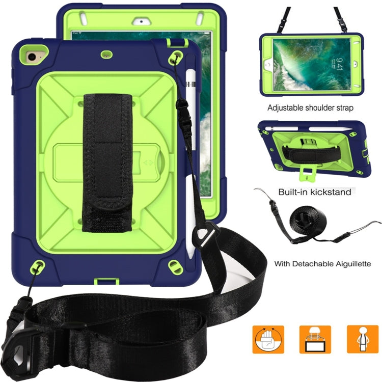 For iPad Mini 5 / 4 Contrast Color Silicone + PC Combination Case with Holder