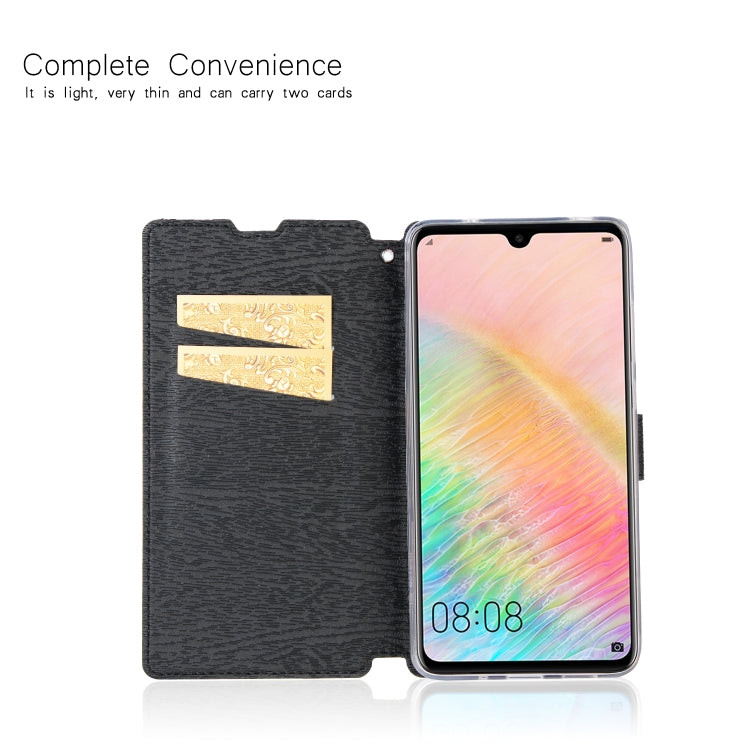 For Huawei Mate 20 Ultra-thin Tree Texture Horizontal Flip TPU + PU Leather Case, with Card Slots & Holder & Lanyard