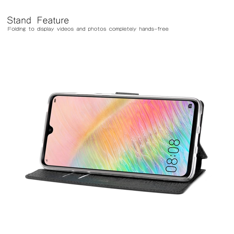 For Huawei Mate 20 Ultra-thin Tree Texture Horizontal Flip TPU + PU Leather Case, with Card Slots & Holder & Lanyard