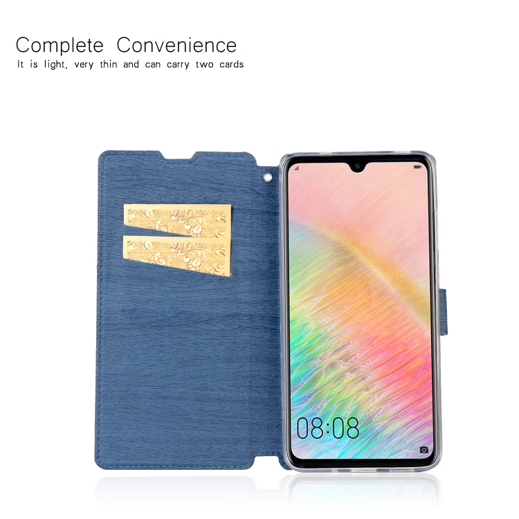 For Huawei Mate 20 Ultra-thin Tree Texture Horizontal Flip TPU + PU Leather Case, with Card Slots & Holder & Lanyard