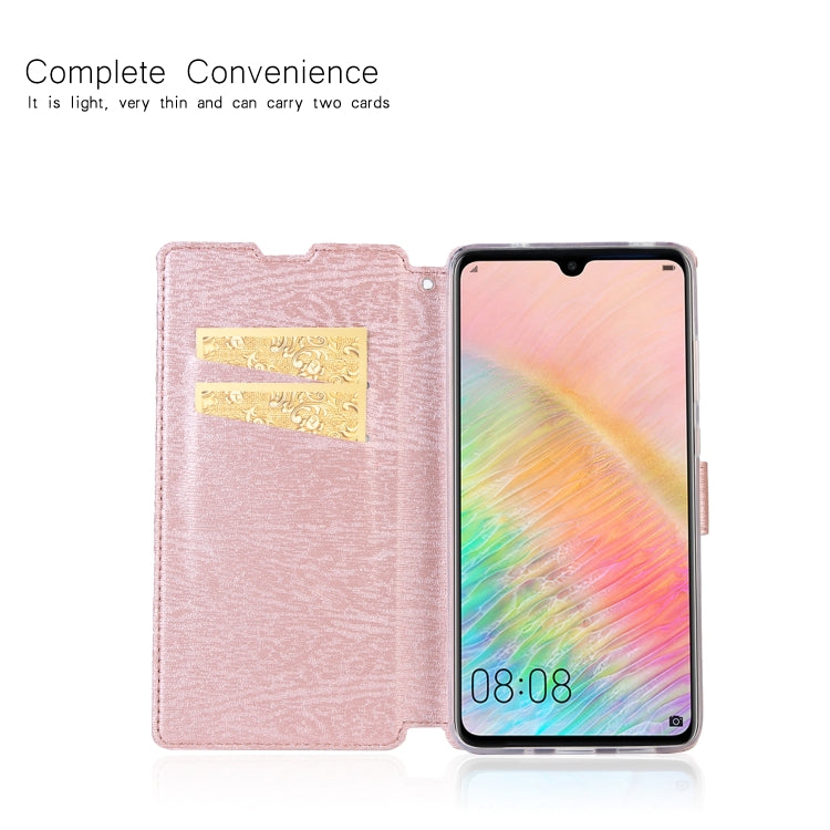 For Huawei Mate 20 Ultra-thin Tree Texture Horizontal Flip TPU + PU Leather Case, with Card Slots & Holder & Lanyard