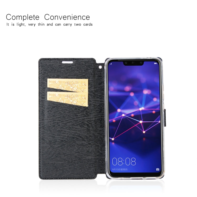 For Huawei Mate 20 Lite Ultra-thin Tree Texture Horizontal Flip TPU + PU Leather Case, with Card Slots & Holder & Lanyard