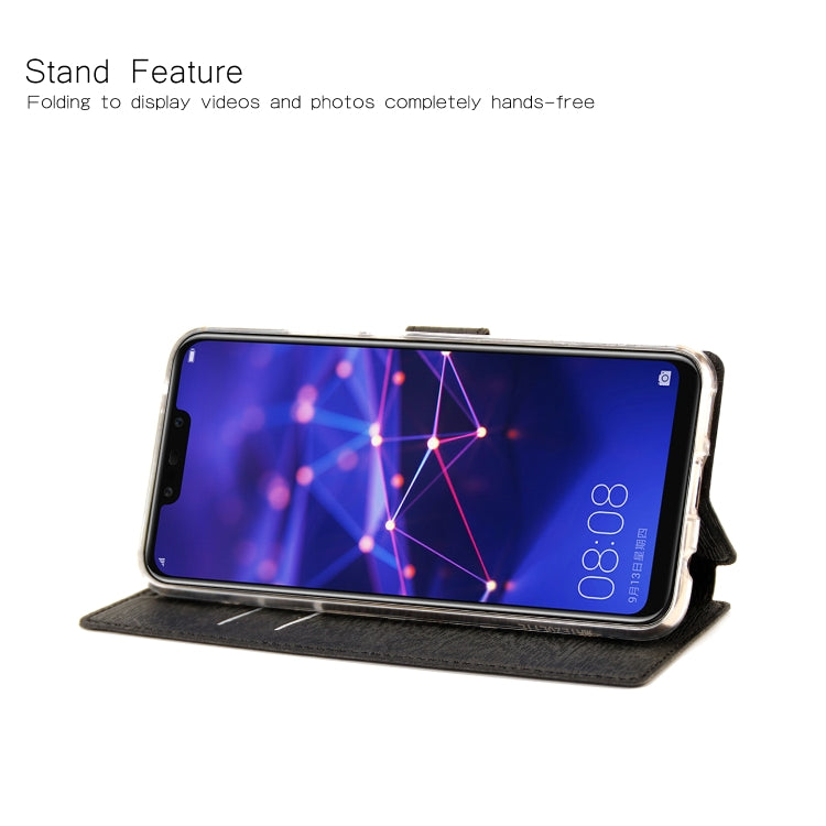 For Huawei Mate 20 Lite Ultra-thin Tree Texture Horizontal Flip TPU + PU Leather Case, with Card Slots & Holder & Lanyard