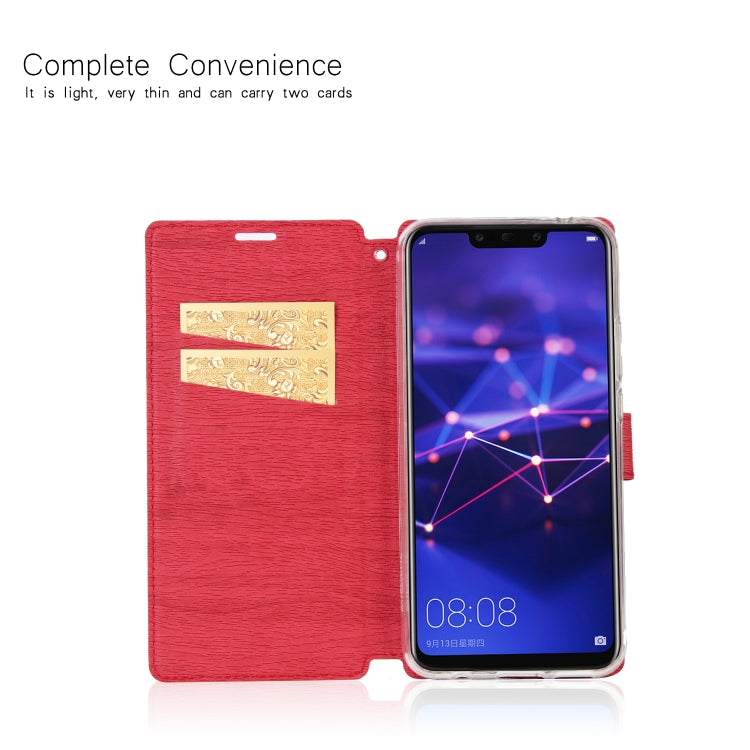 For Huawei Mate 20 Lite Ultra-thin Tree Texture Horizontal Flip TPU + PU Leather Case, with Card Slots & Holder & Lanyard