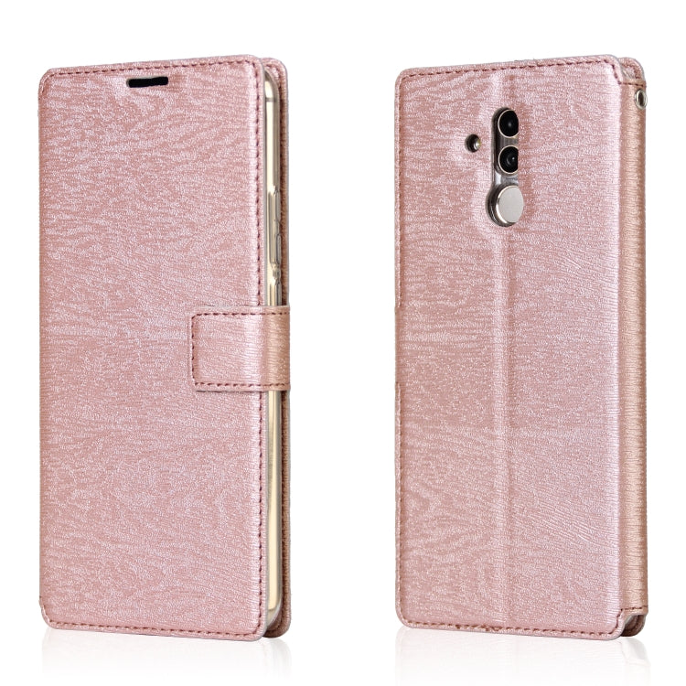 For Huawei Mate 20 Lite Ultra-thin Tree Texture Horizontal Flip TPU + PU Leather Case, with Card Slots & Holder & Lanyard