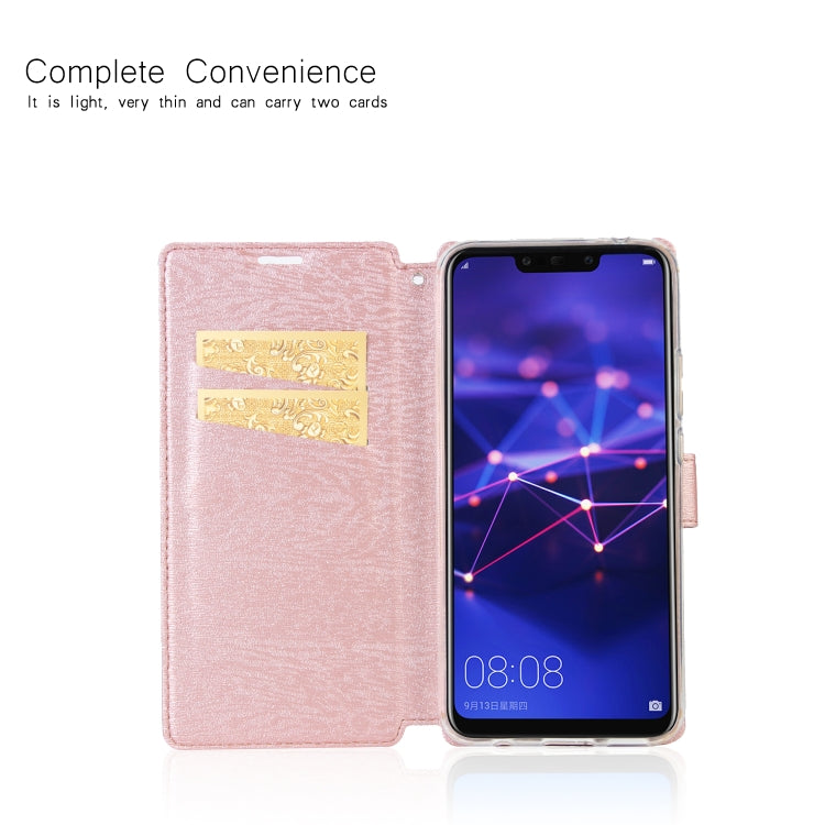 For Huawei Mate 20 Lite Ultra-thin Tree Texture Horizontal Flip TPU + PU Leather Case, with Card Slots & Holder & Lanyard