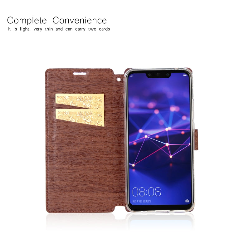 For Huawei Mate 20 Lite Ultra-thin Tree Texture Horizontal Flip TPU + PU Leather Case, with Card Slots & Holder & Lanyard