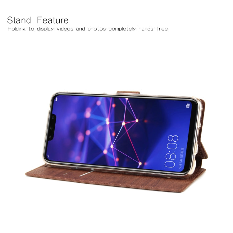 For Huawei Mate 20 Lite Ultra-thin Tree Texture Horizontal Flip TPU + PU Leather Case, with Card Slots & Holder & Lanyard