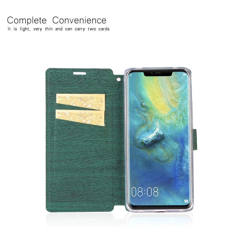 For Huawei Mate 20 Pro Ultra-thin Tree Texture Horizontal Flip TPU + PU Leather Case, with Card Slots & Holder & Lanyard