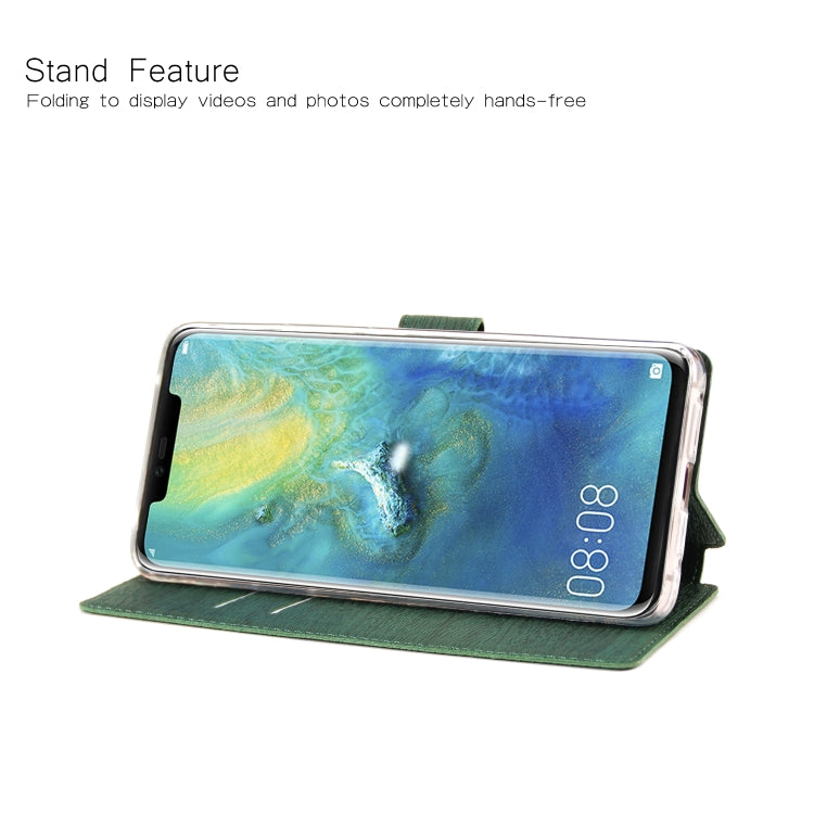 For Huawei Mate 20 Pro Ultra-thin Tree Texture Horizontal Flip TPU + PU Leather Case, with Card Slots & Holder & Lanyard