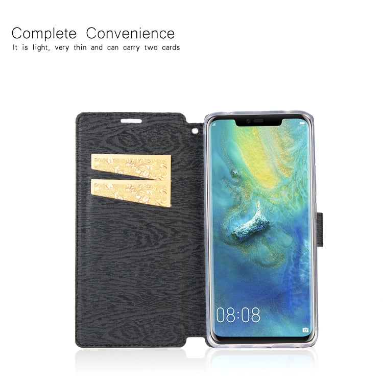 For Huawei Mate 20 Pro Ultra-thin Tree Texture Horizontal Flip TPU + PU Leather Case, with Card Slots & Holder & Lanyard