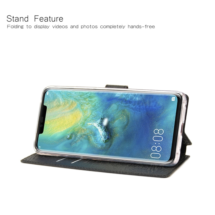 For Huawei Mate 20 Pro Ultra-thin Tree Texture Horizontal Flip TPU + PU Leather Case, with Card Slots & Holder & Lanyard
