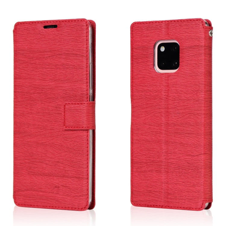For Huawei Mate 20 Pro Ultra-thin Tree Texture Horizontal Flip TPU + PU Leather Case, with Card Slots & Holder & Lanyard