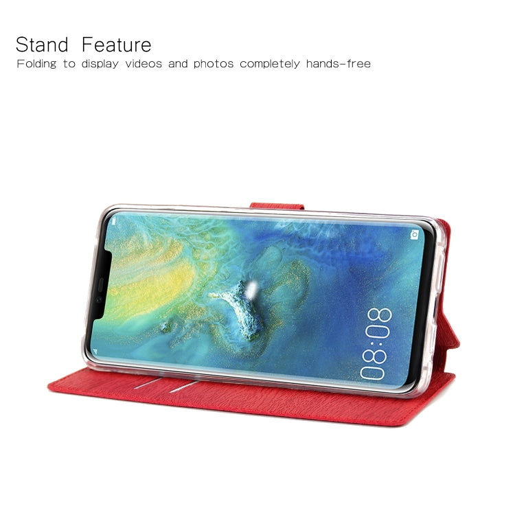 For Huawei Mate 20 Pro Ultra-thin Tree Texture Horizontal Flip TPU + PU Leather Case, with Card Slots & Holder & Lanyard